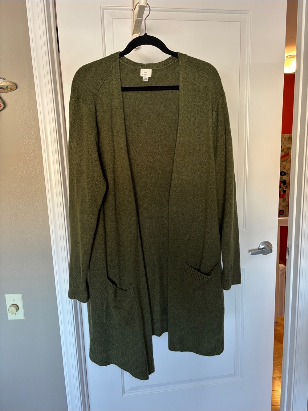 a new day Olive Open-Front Women's Cardigan